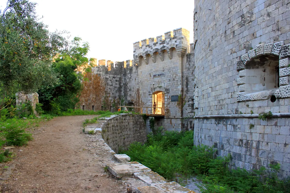 The circular Austrian-era Mamula fortress on its small island at the entrance to the Bay of Kotor