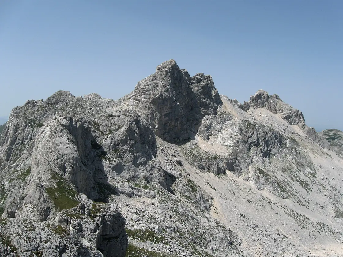 Rocky peaks of the Durmitor mountains in northern Montenegro