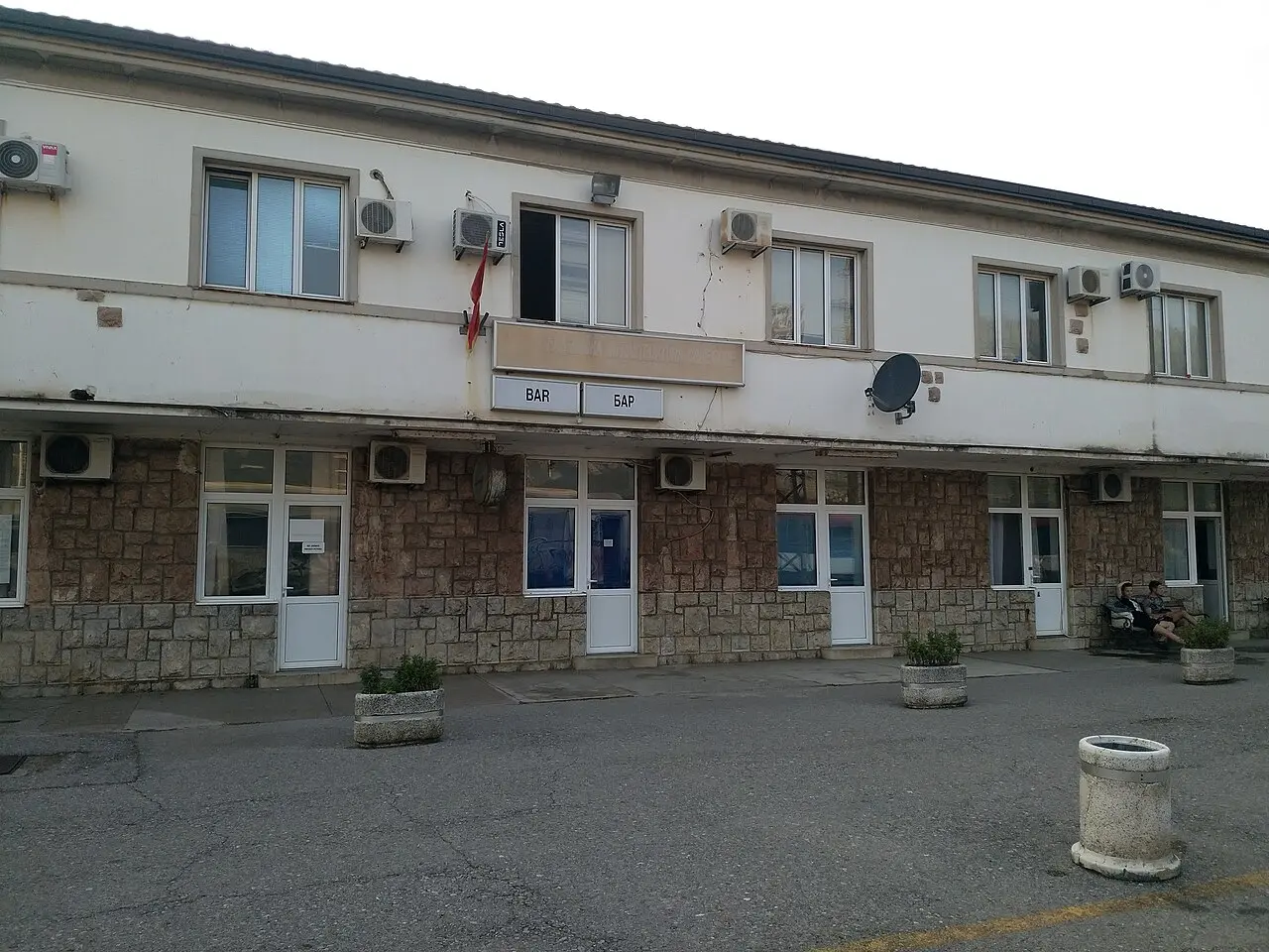 The railway station building at Bar, the coastal terminus of Montenegro's main rail line