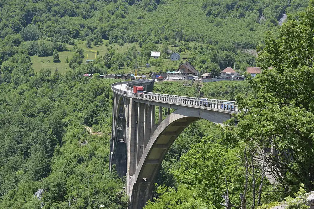 Đurđevića Tara bridge spanning the canyon near Žabljak