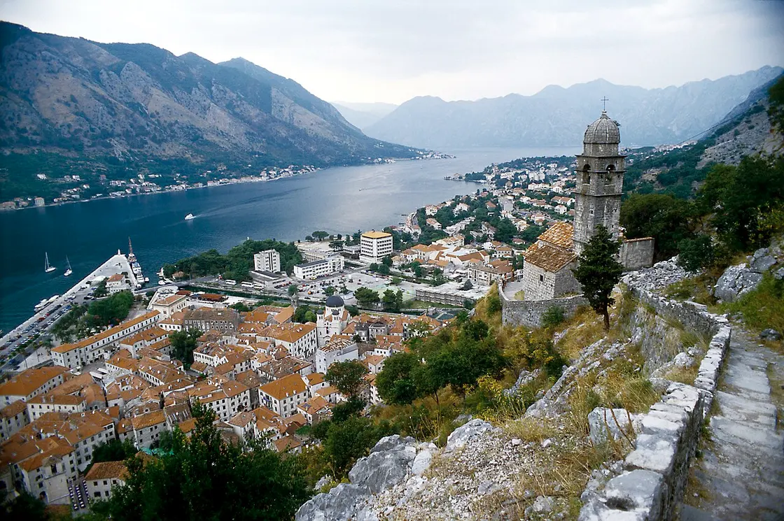 The small stone Church of Our Lady of Remedy on the walls path above Kotor