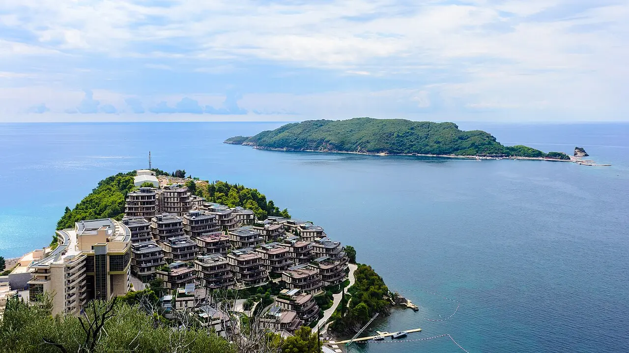 View over Budva on the Montenegrin coast, the destination of the short hop from Kotor