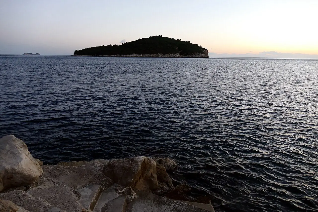 Evening view over Dubrovnik, Croatia, the end point of the route from Kotor