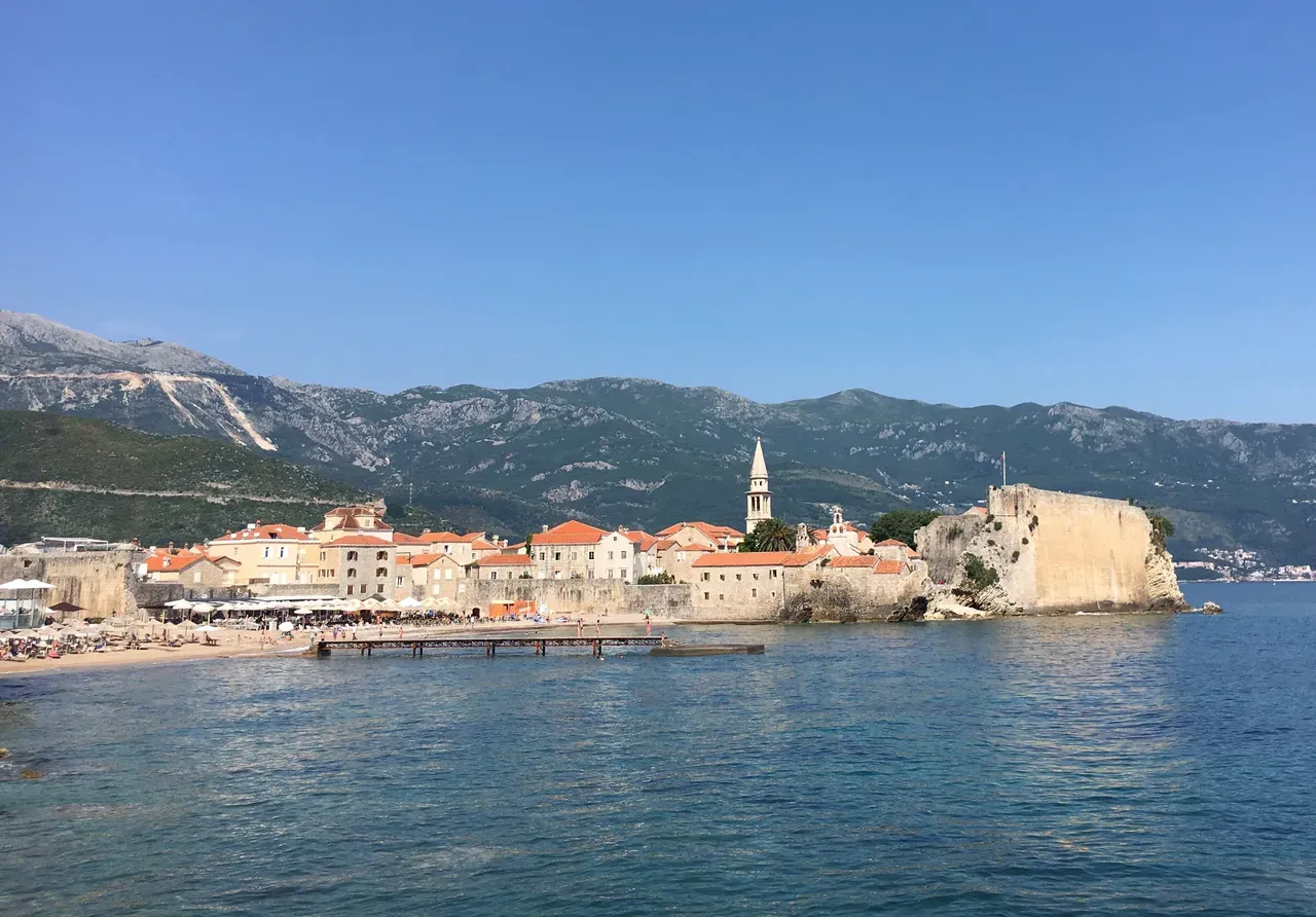 Budva Old Town and its citadel on the Adriatic coast, Montenegro
