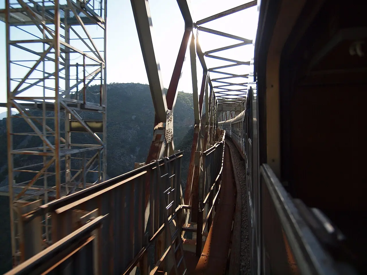 The Mala Rijeka railway viaduct on the Bar-Belgrade line in Montenegro