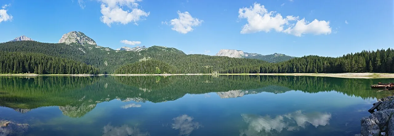 The Black Lake below the peaks of Durmitor National Park in northern Montenegro